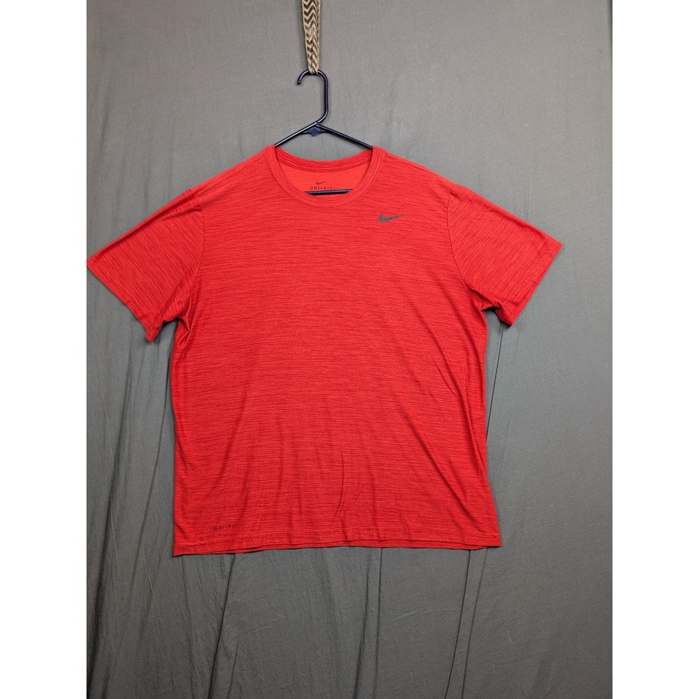 Nike Mens Dri-FIT Training T-Shirt Short Sleeve Red‎ Size XL